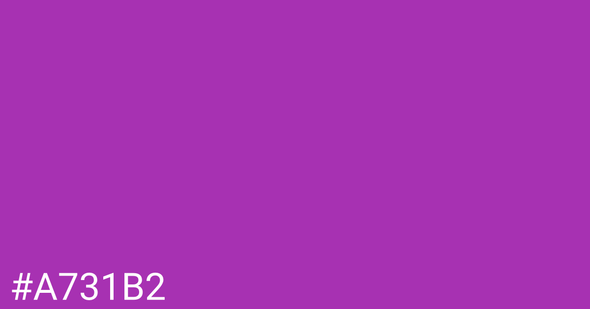 Hex color #a731b2 graphic