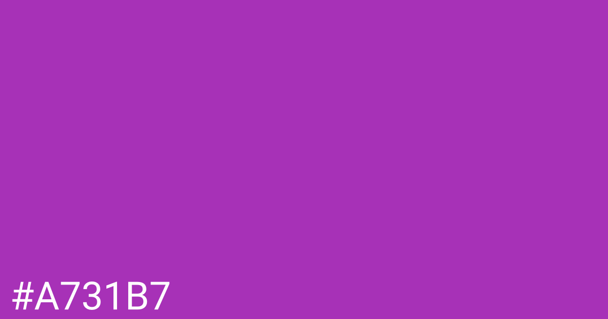 Hex color #a731b7 graphic