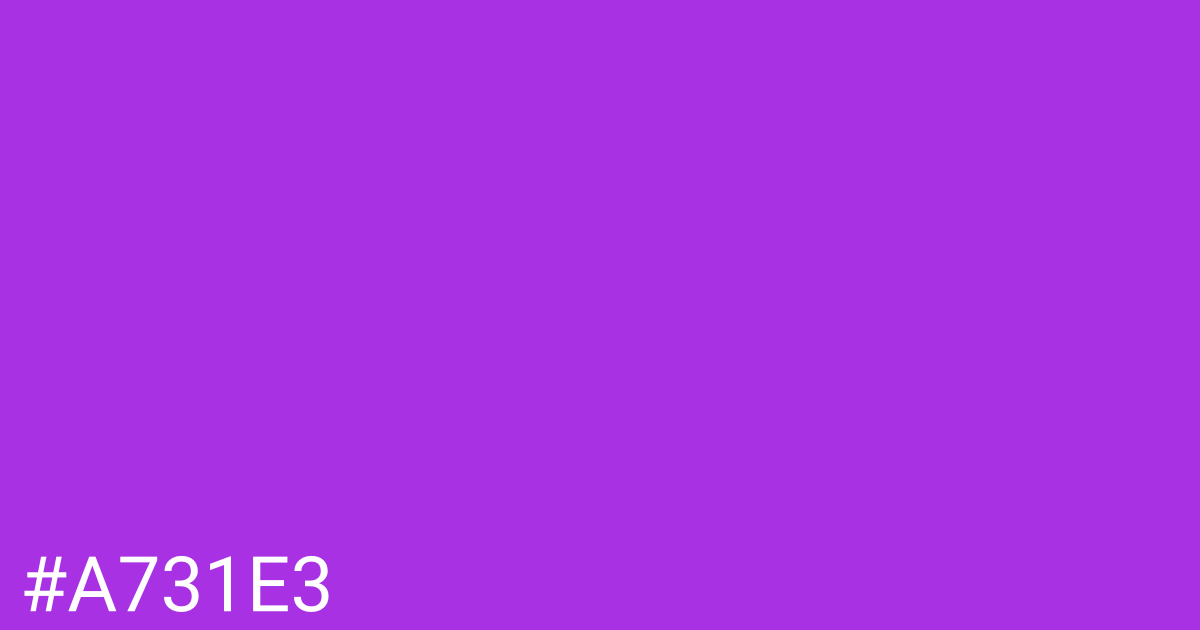 Hex color #a731e3 graphic