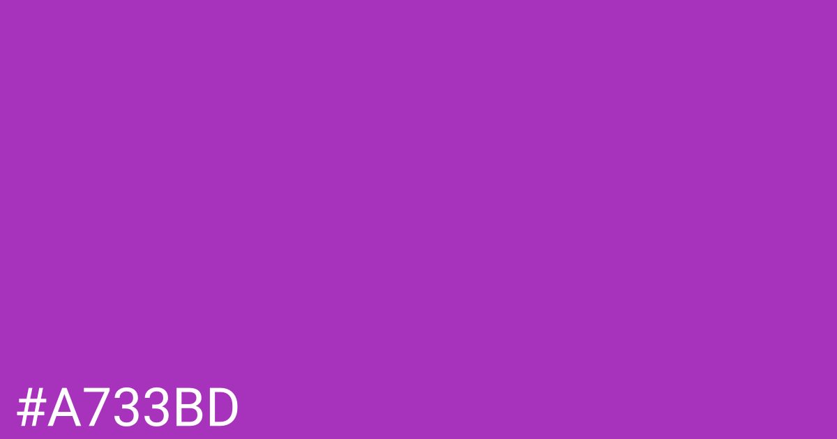 Hex color #a733bd graphic