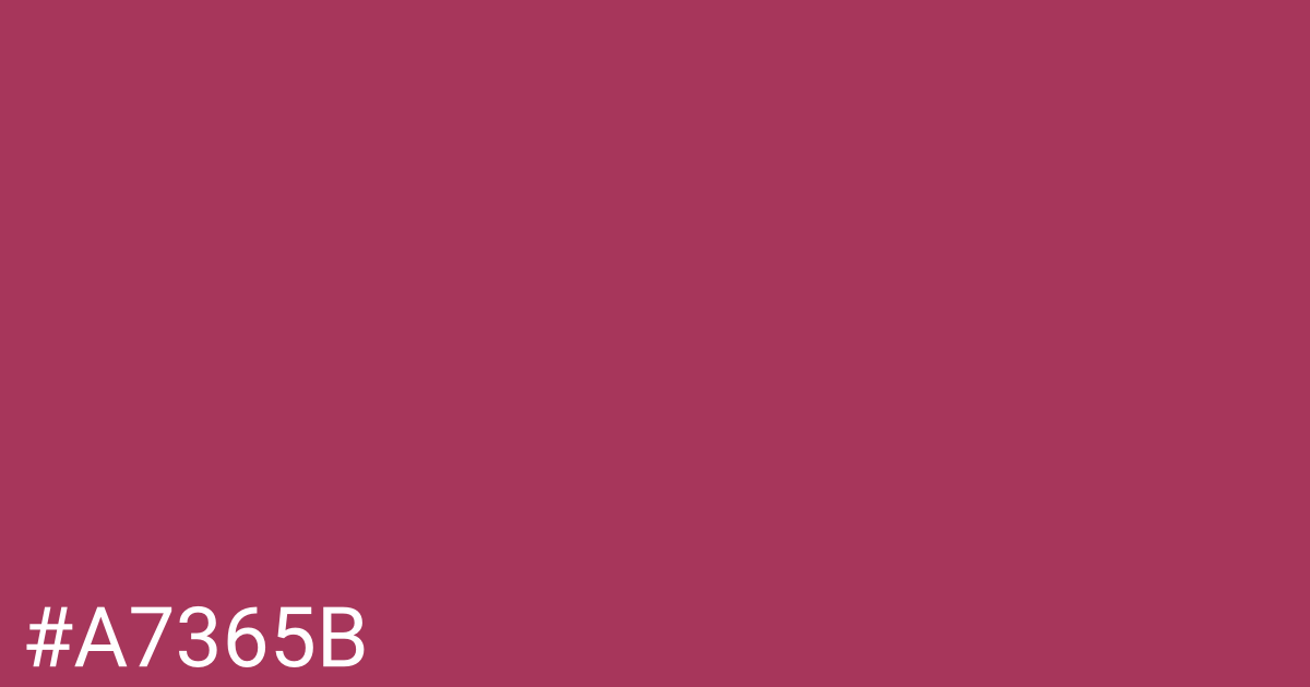 Hex color #a7365b graphic