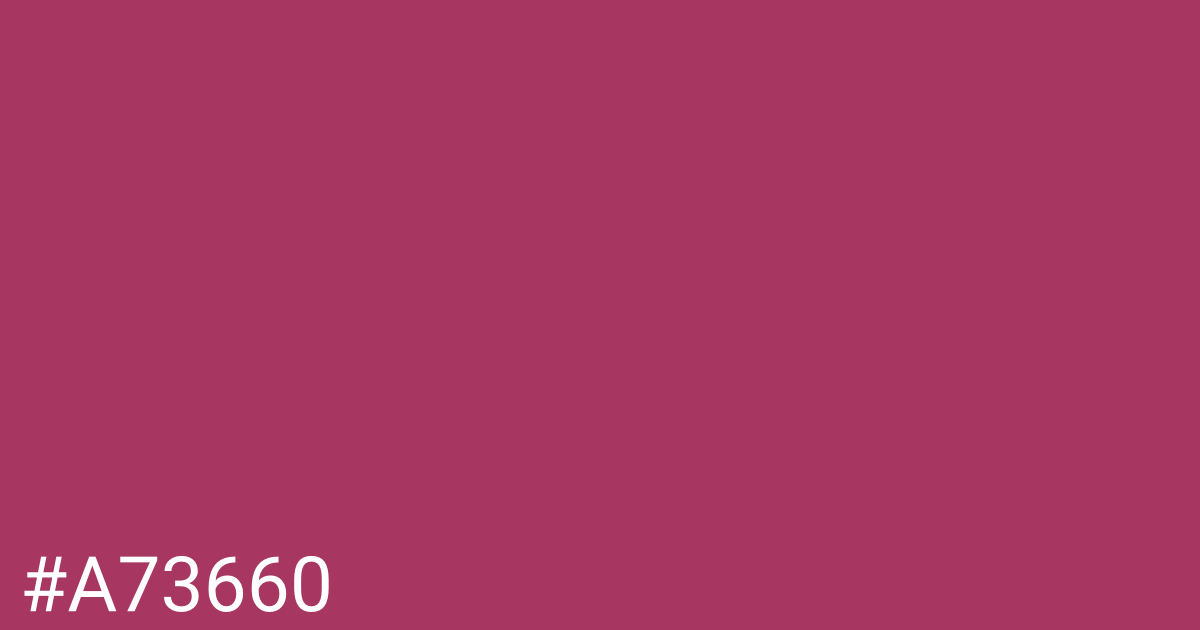 Hex color #a73660 graphic