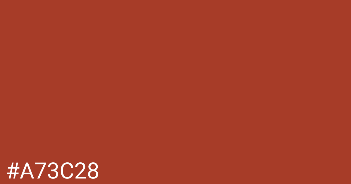 Hex color #a73c28 graphic