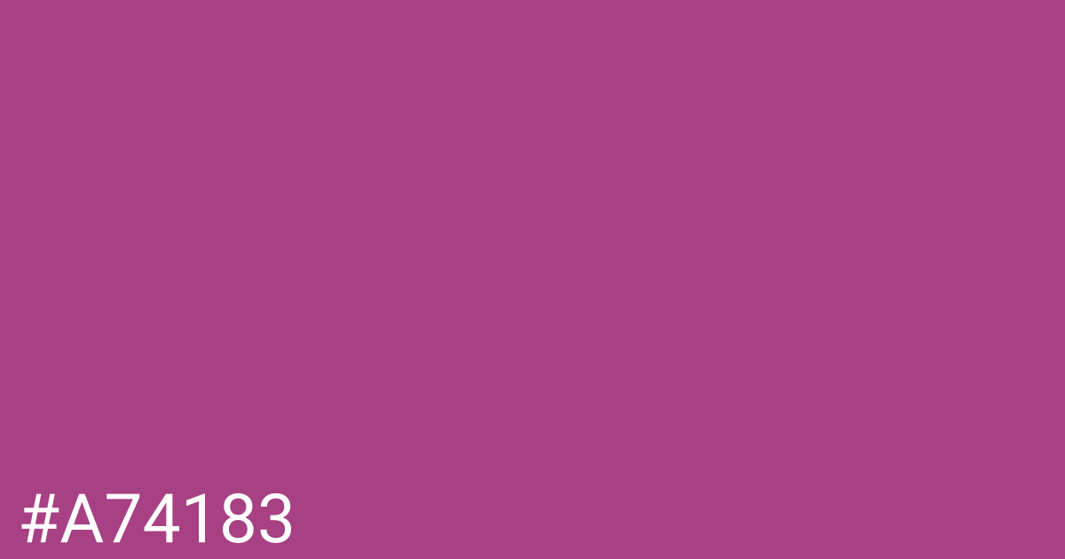 Hex color #a74183 graphic