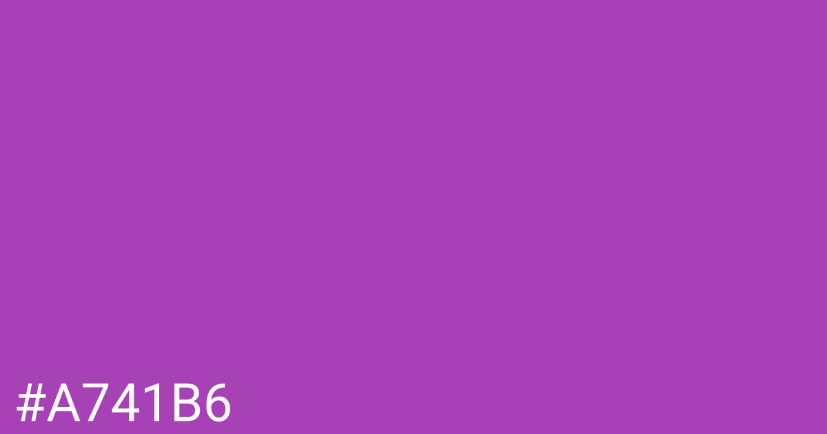 Hex color #a741b6 graphic