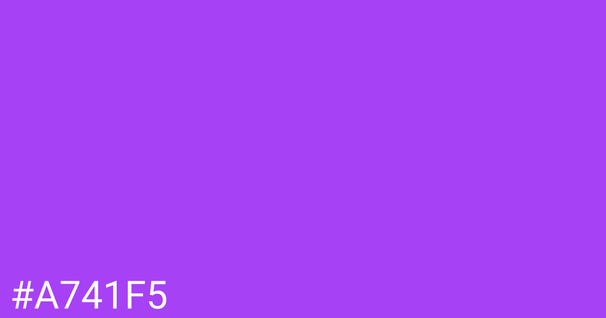 Hex color #a741f5 graphic