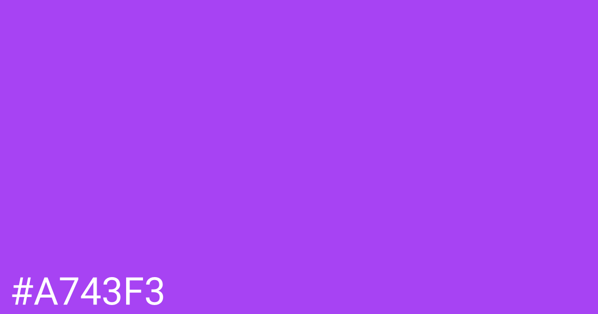 Hex color #a743f3 graphic