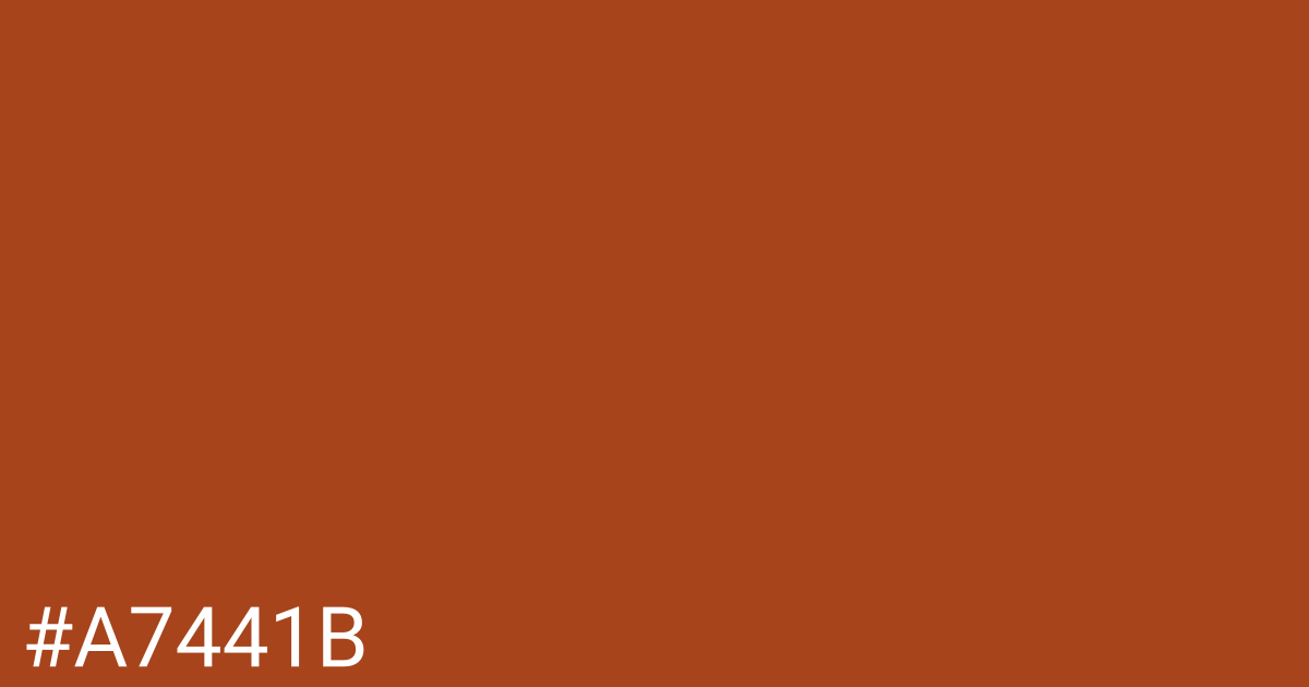 Hex color #a7441b graphic