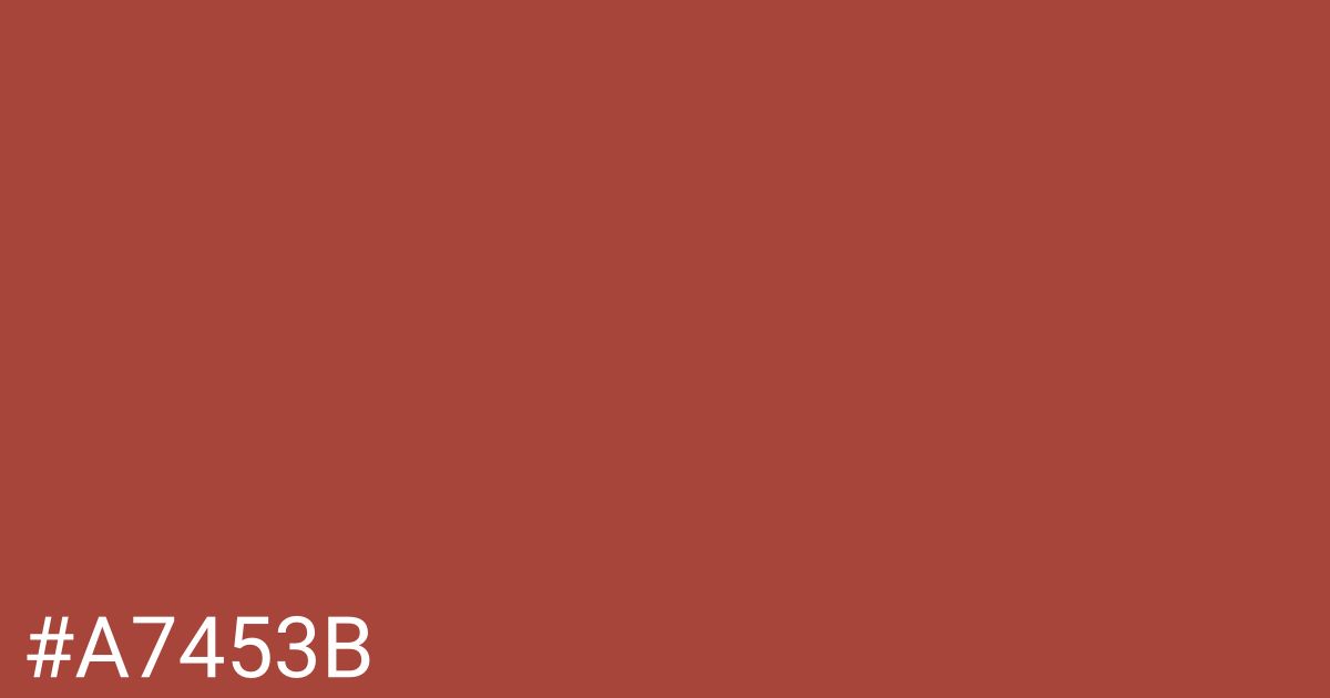 Hex color #a7453b graphic