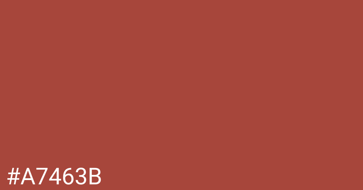 Hex color #a7463b graphic