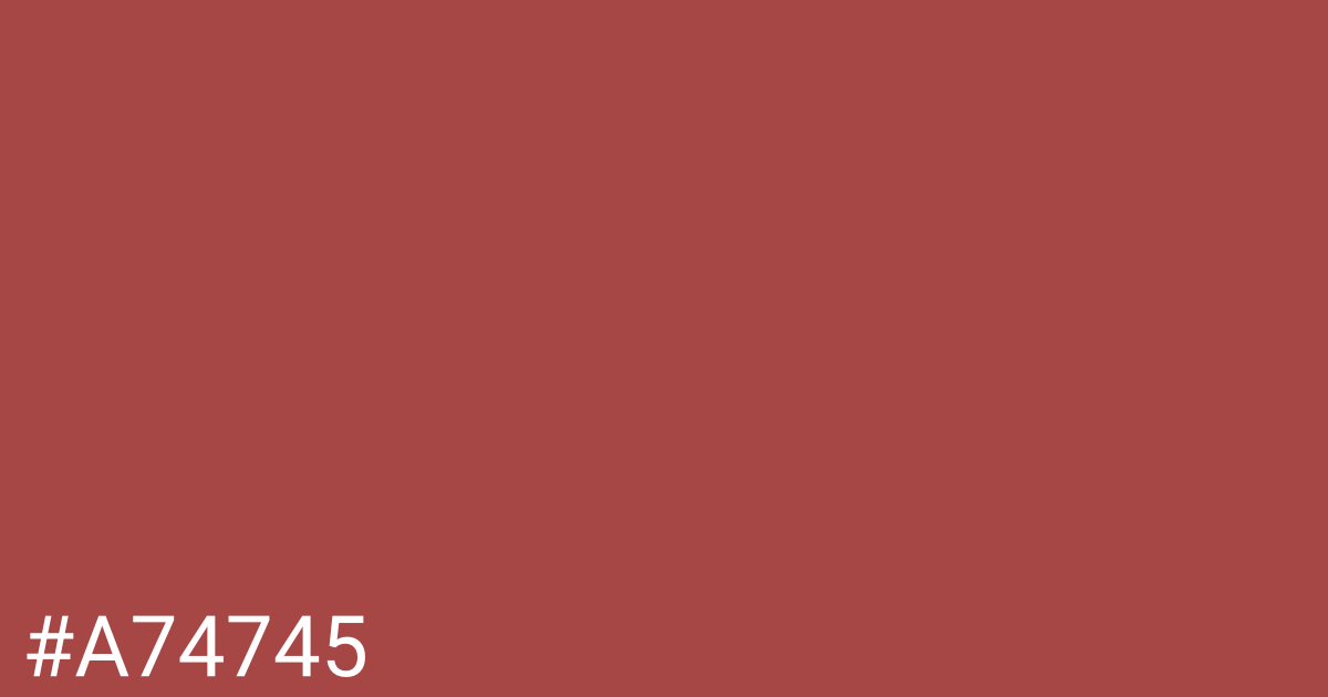 Hex color #a74745 graphic