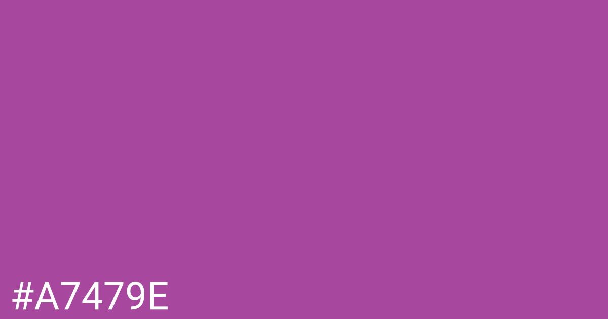 Hex color #a7479e graphic