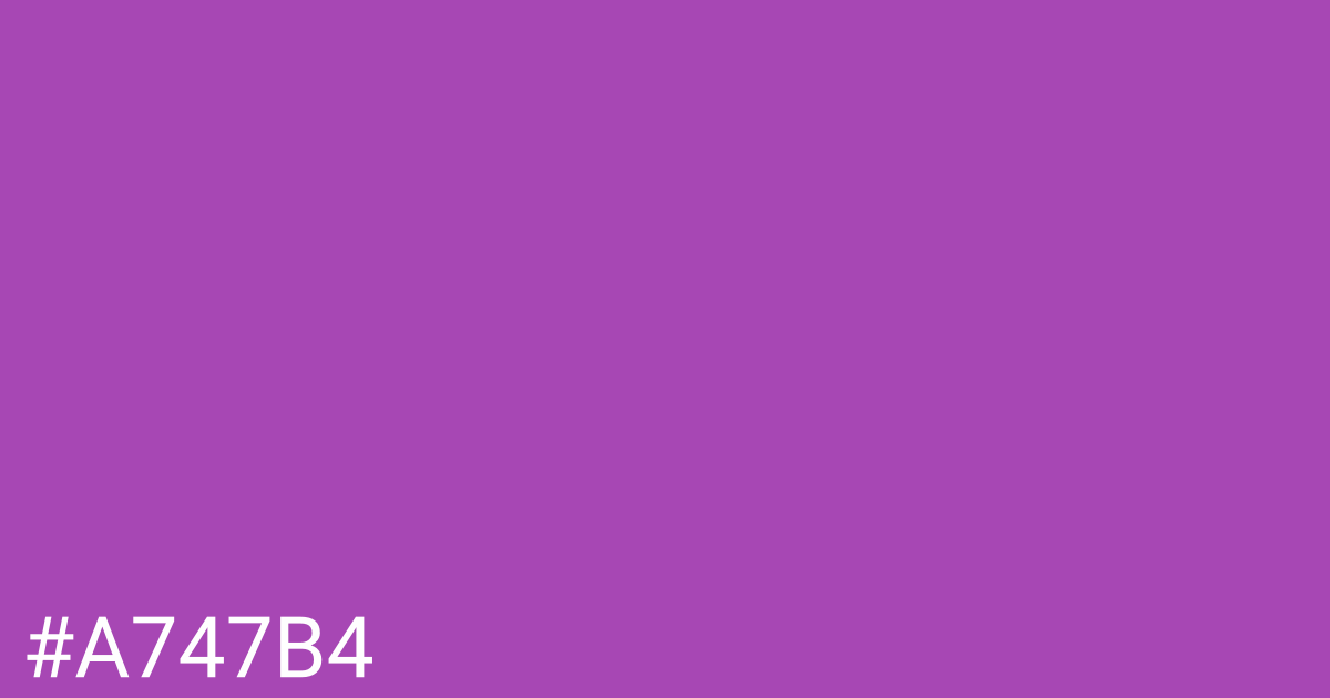 Hex color #a747b4 graphic