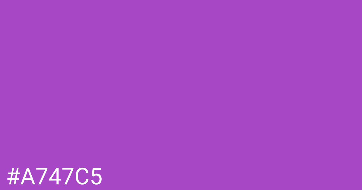 Hex color #a747c5 graphic