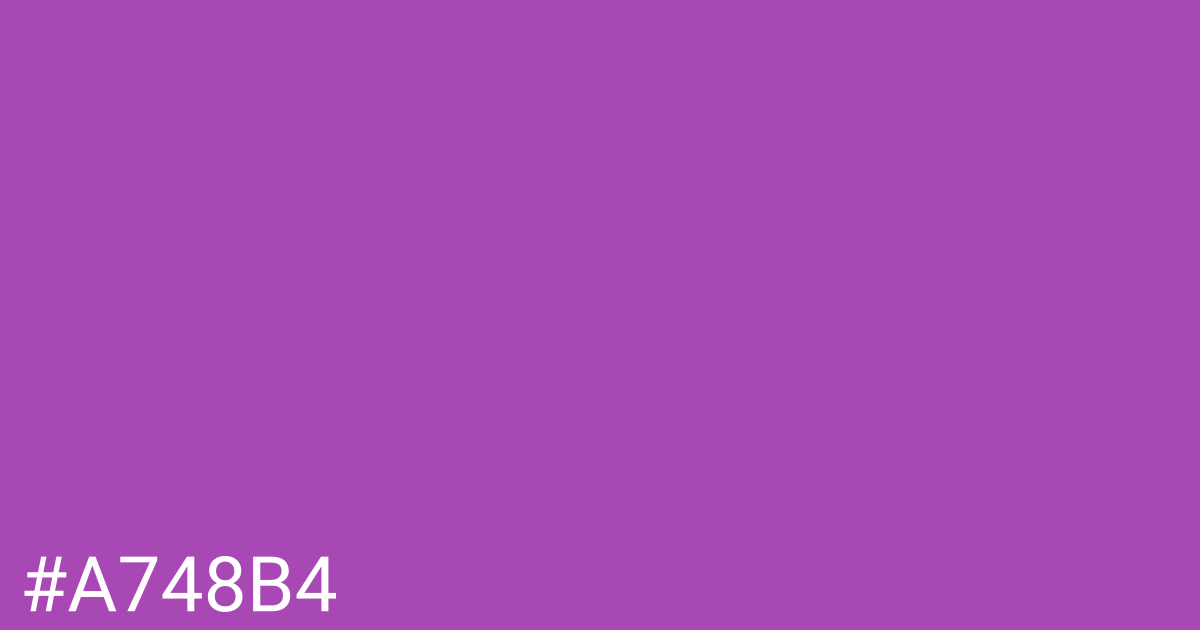 Hex color #a748b4 graphic