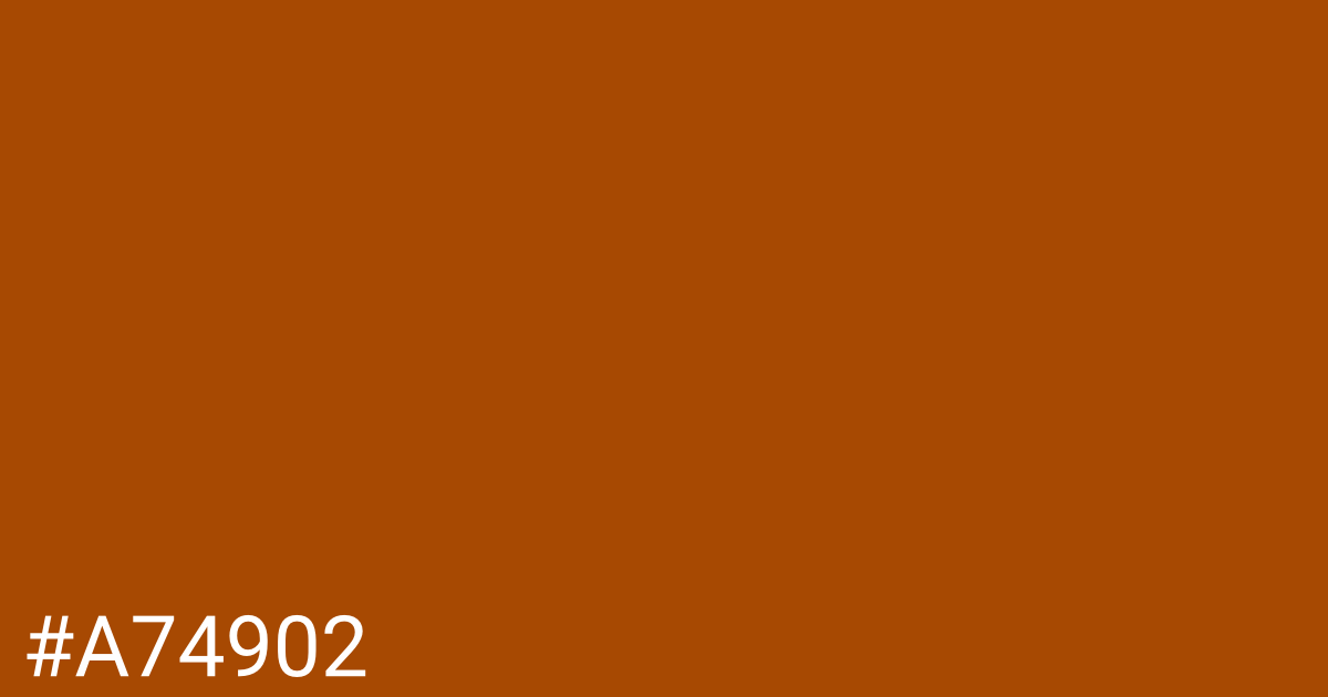 Hex color #a74902 graphic