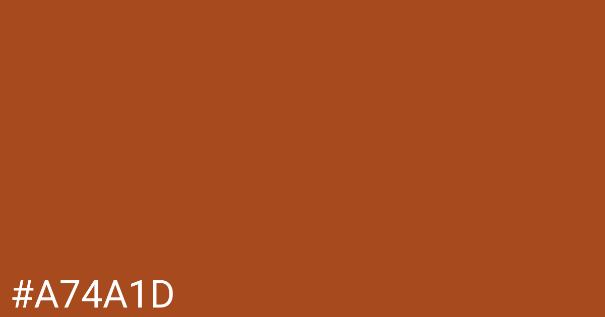 Hex color #a74a1d graphic
