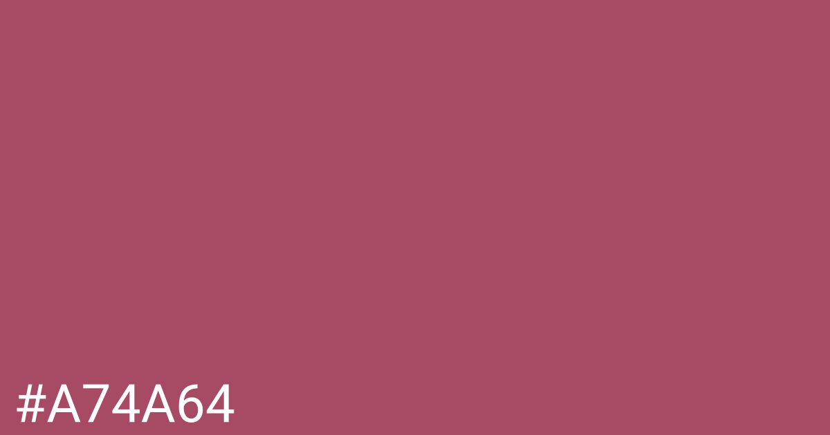 Hex color #a74a64 graphic