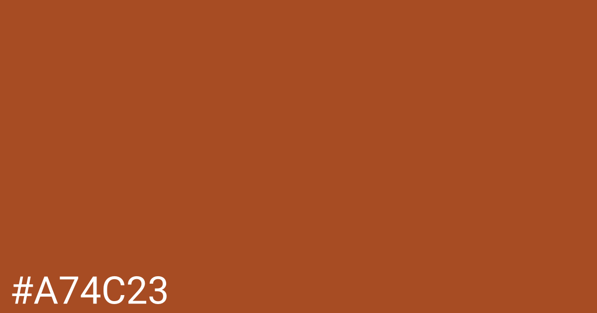 Hex color #a74c23 graphic