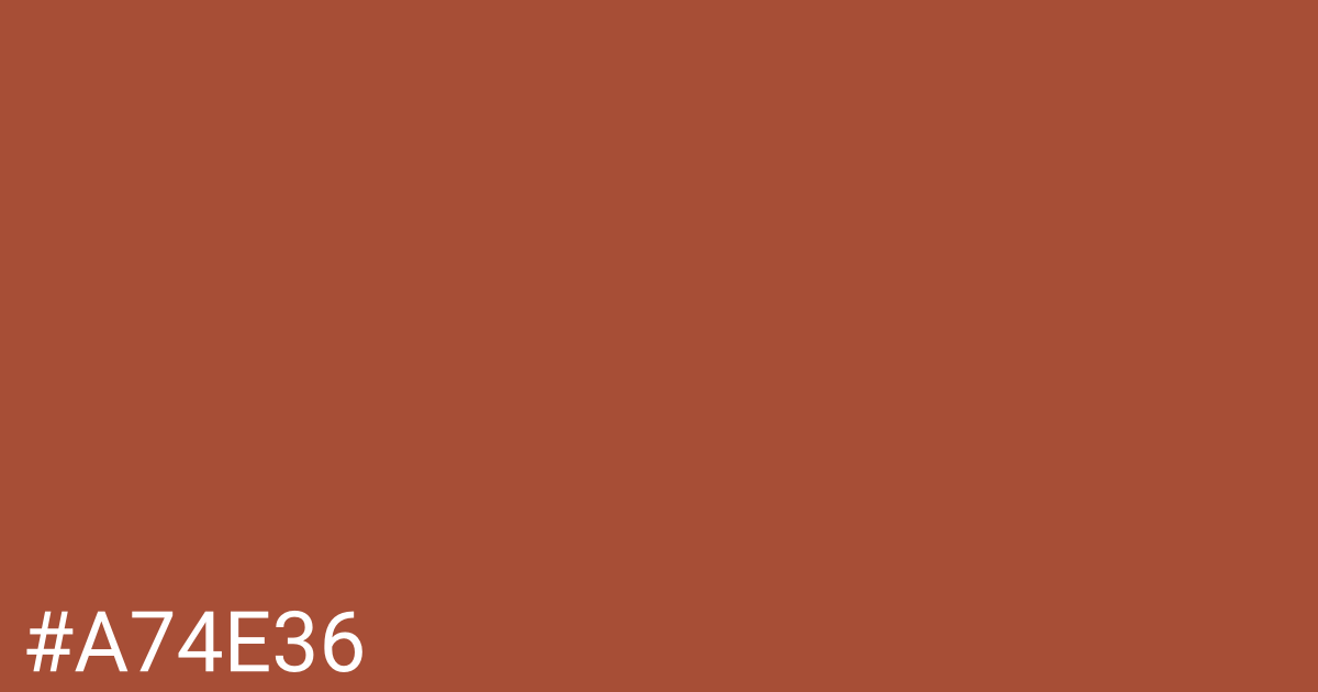 Hex color #a74e36 graphic