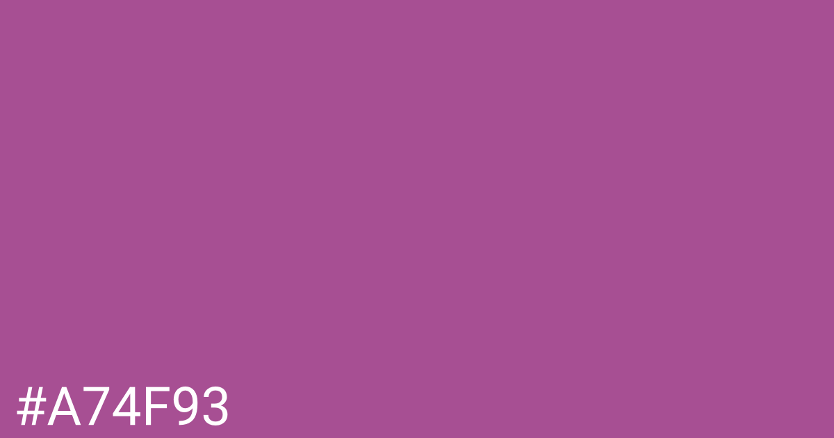 Hex color #a74f93 graphic