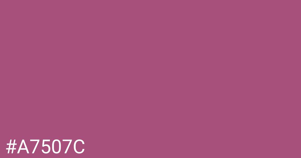 Hex color #a7507c graphic