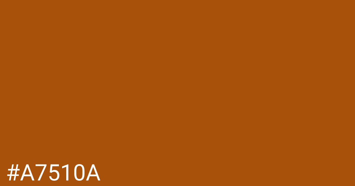 Hex color #a7510a graphic