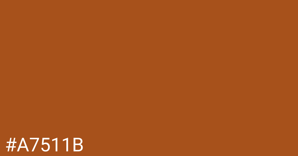 Hex color #a7511b graphic