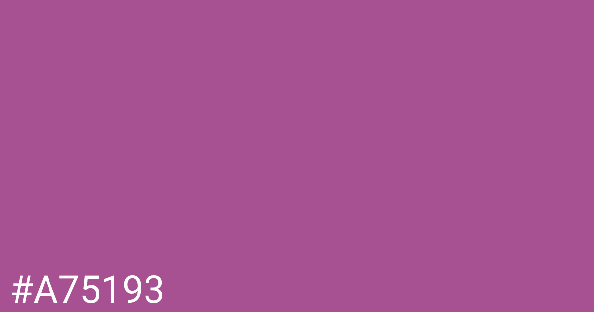 Hex color #a75193 graphic