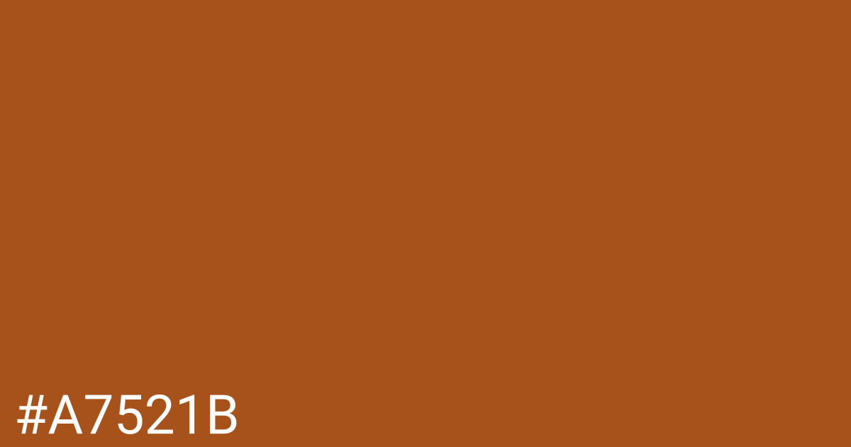 Hex color #a7521b graphic