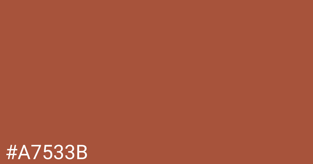 Hex color #a7533b graphic