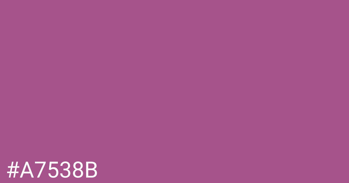 Hex color #a7538b graphic