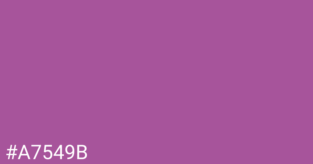 Hex color #a7549b graphic