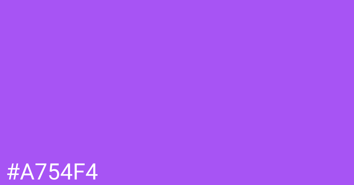 Hex color #a754f4 graphic