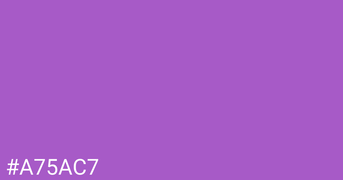 Hex color #a75ac7 graphic