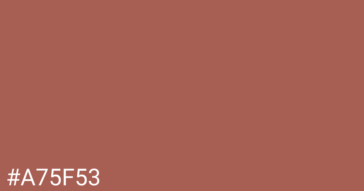 Hex color #a75f53 graphic