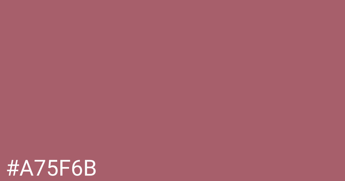 Hex color #a75f6b graphic