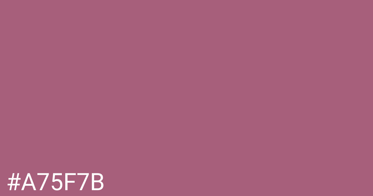 Hex color #a75f7b graphic