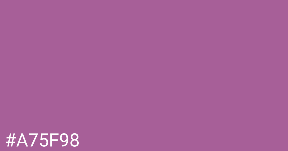 Hex color #a75f98 graphic