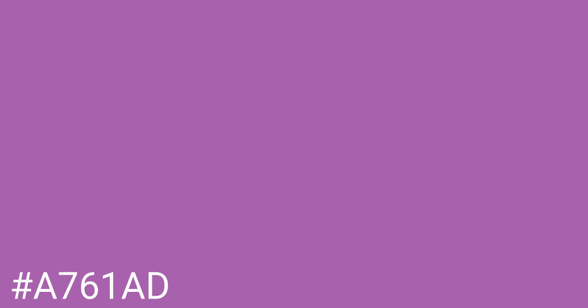 Hex color #a761ad graphic