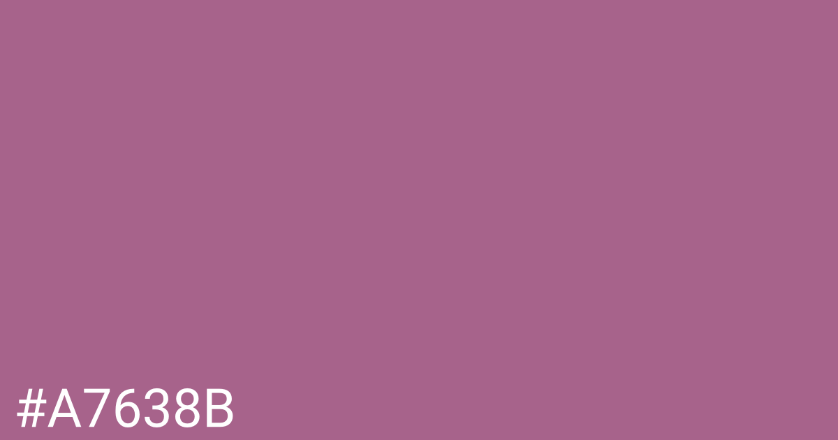 Hex color #a7638b graphic