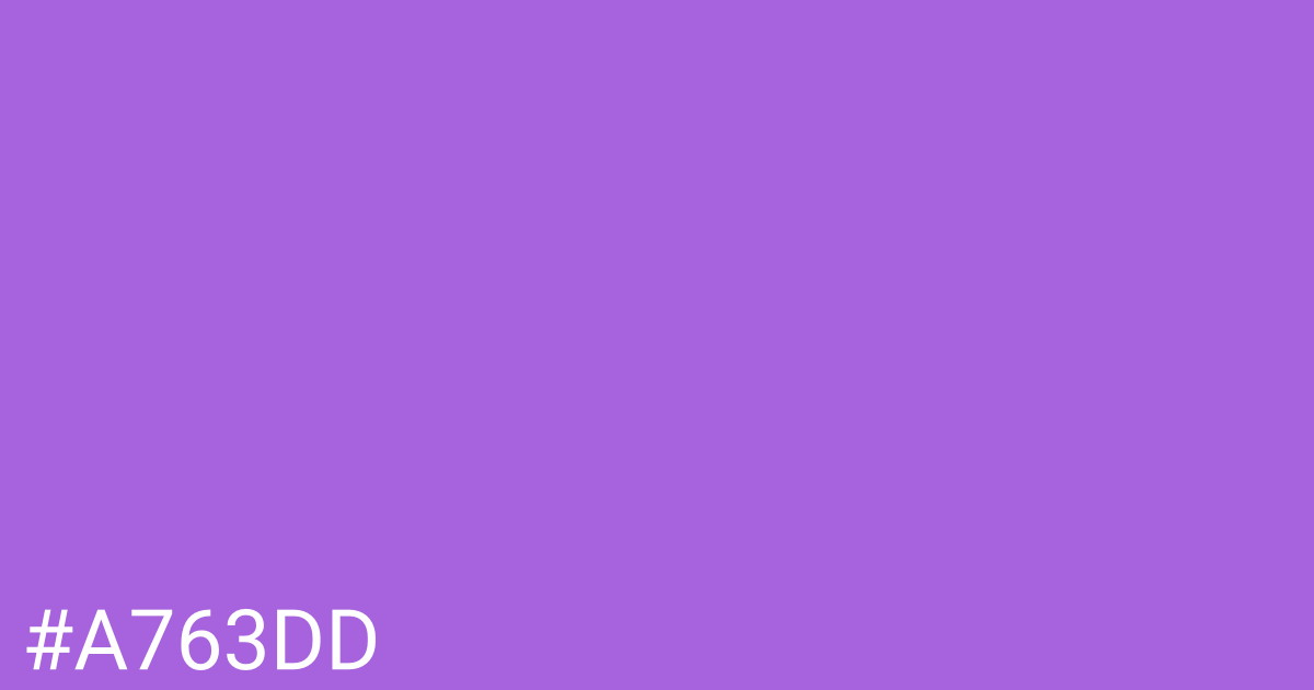 Hex color #a763dd graphic