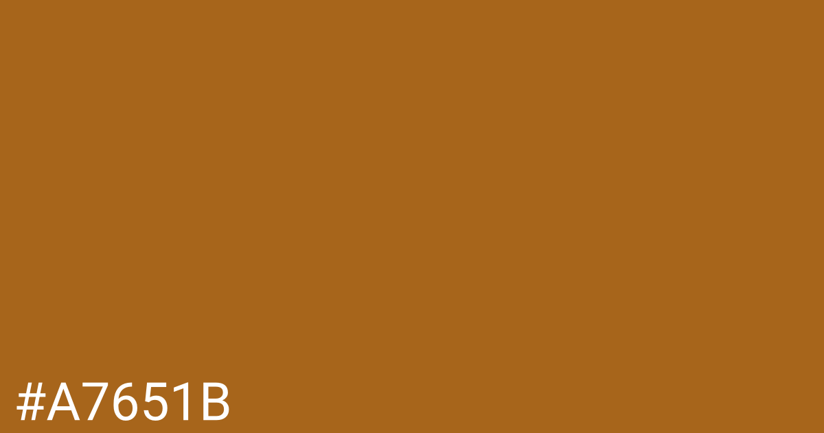 Hex color #a7651b graphic