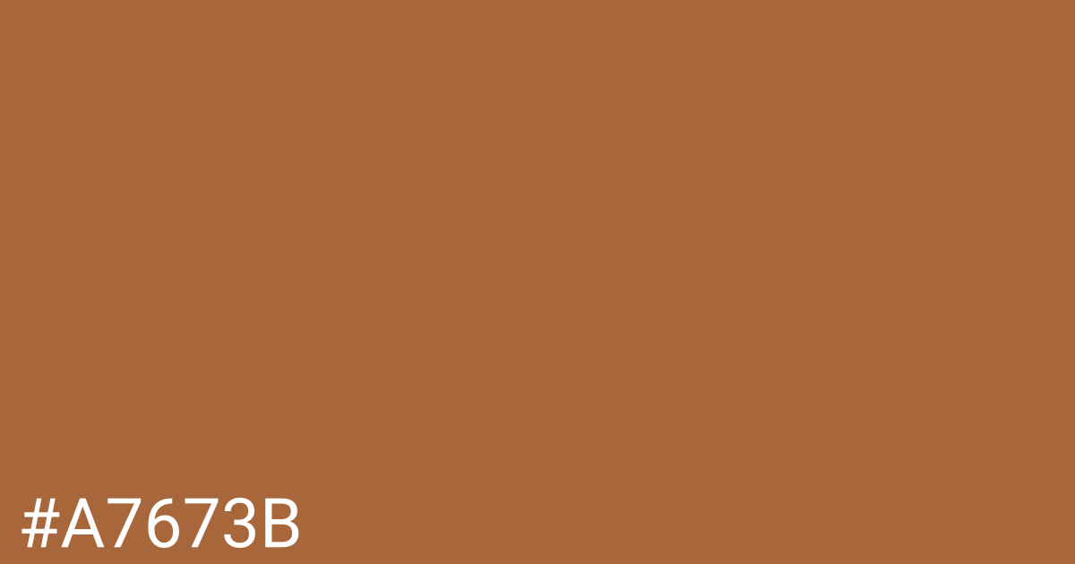 Hex color #a7673b graphic