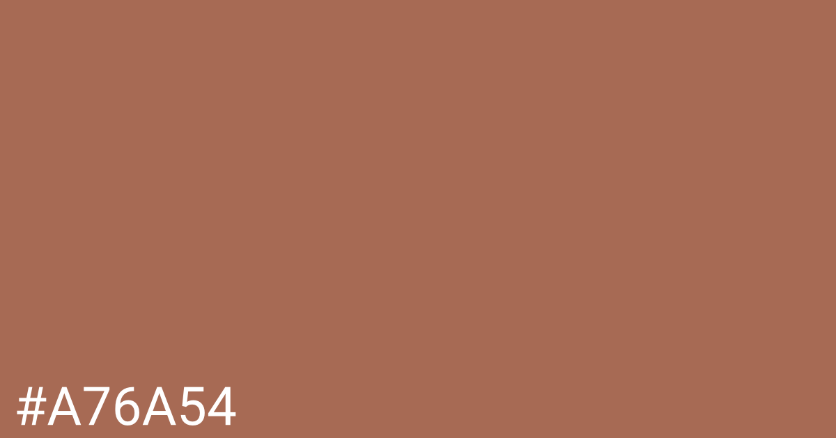 Hex color #a76a54 graphic