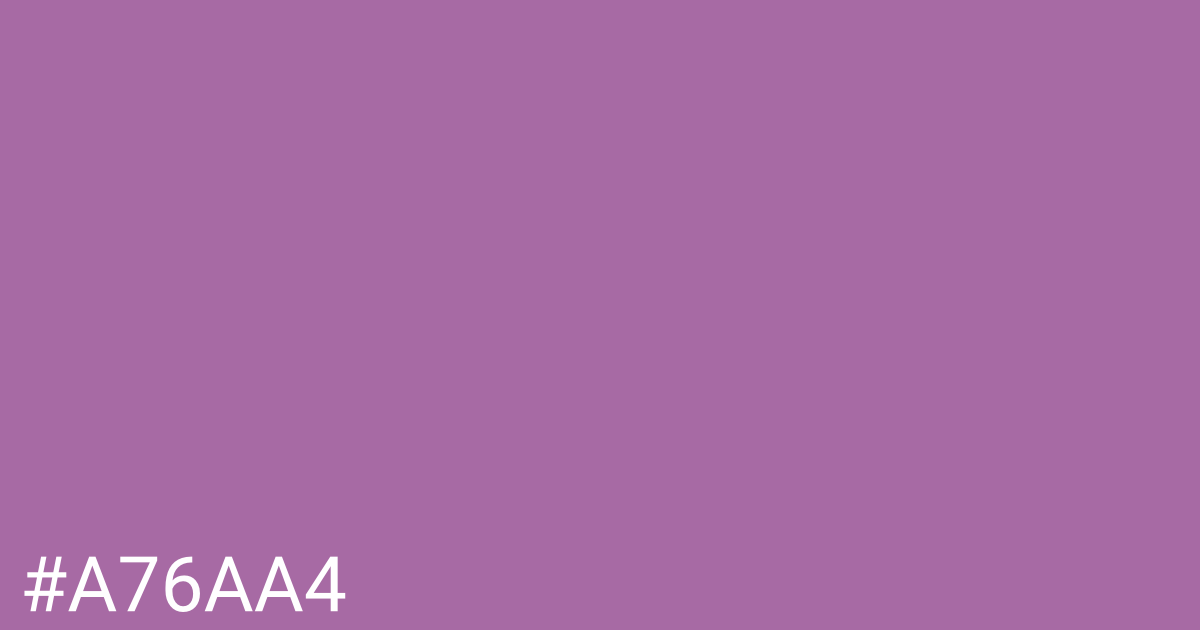 Hex color #a76aa4 graphic