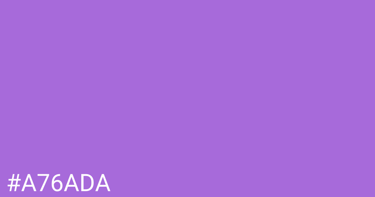 Hex color #a76ada graphic