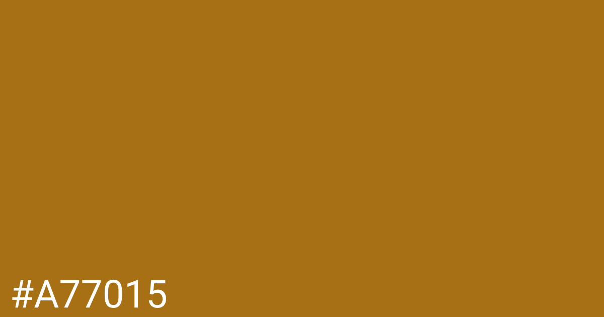 Hex color #a77015 graphic