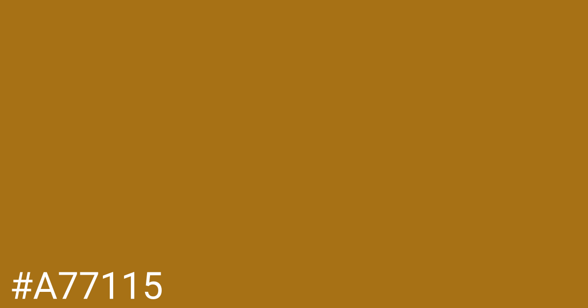 Hex color #a77115 graphic
