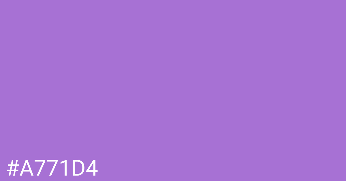 Hex color #a771d4 graphic